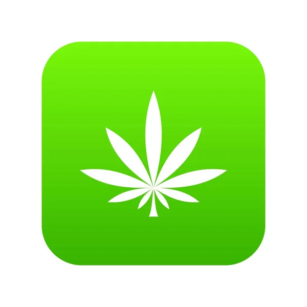 大麻叶图标数字绿色 — 图库矢量图片