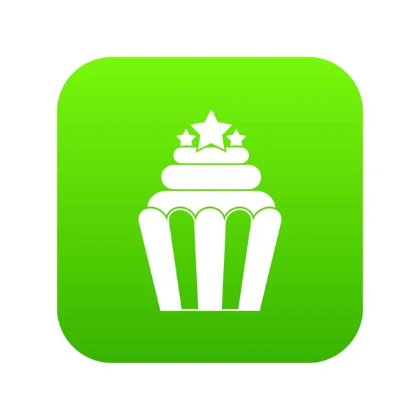 Icono de palomitas verde digital — Vector de stock
