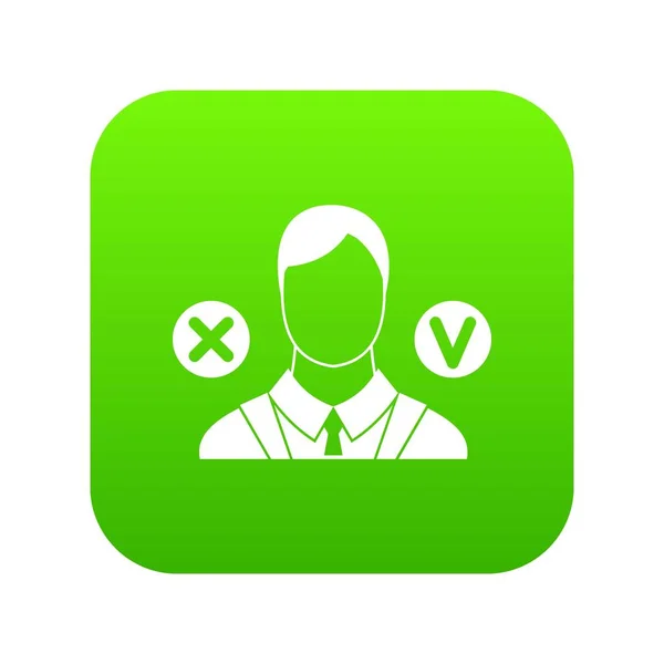 Icône de sélection vert numérique — Image vectorielle