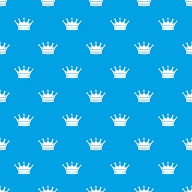 Taç desen vektör kesintisiz mavi