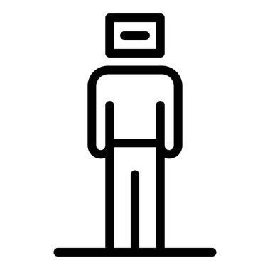 Unemployed icon, outline style