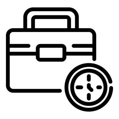 İş deri çanta simgesi, taslak biçimi