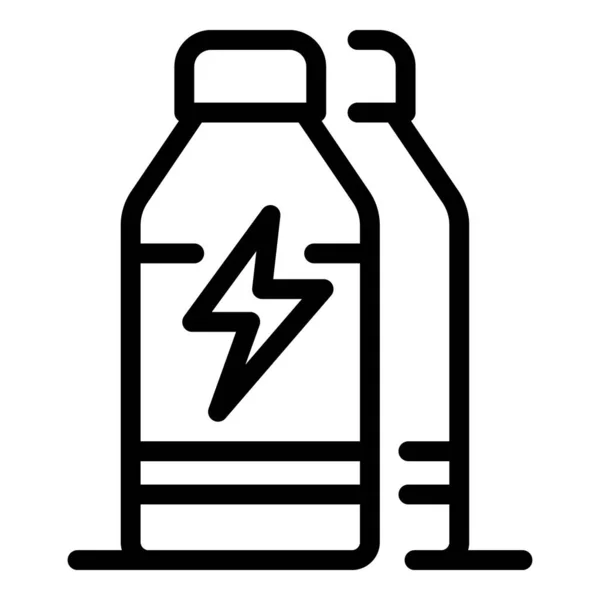 Ενεργειακό μπουκάλι ποτό εικονίδιο, περίγραμμα στυλ — Διανυσματικό Αρχείο