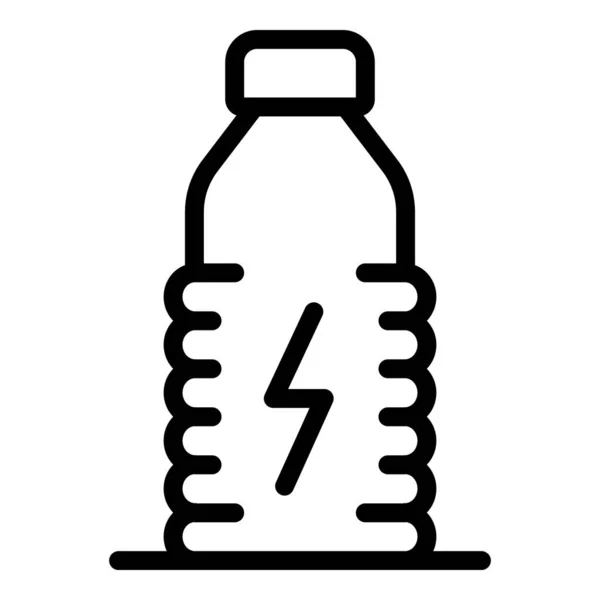 Πλαστικό ενεργητικός μπουκάλι εικονίδιο, περίγραμμα στυλ — Διανυσματικό Αρχείο