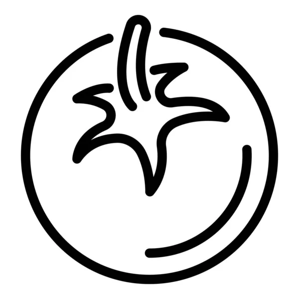 Kirschtomaten-Symbol, Umriss-Stil — Stockvektor