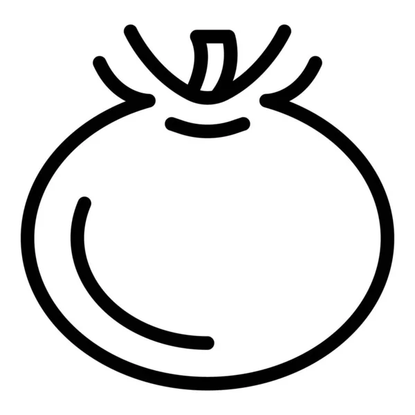 Eco tomato icon, outline style — Stockvector