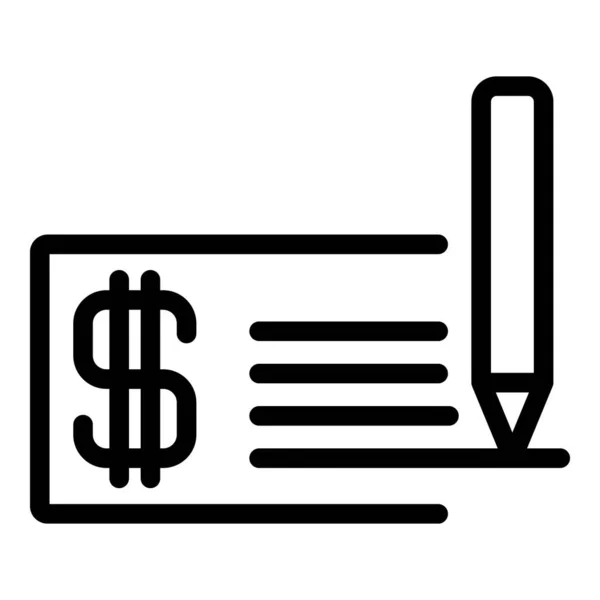 Billing paper icon, outline style — ストックベクタ