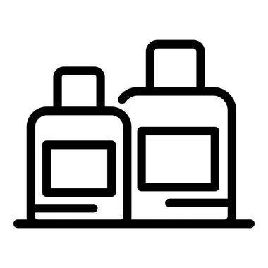 Diş bakımı ikonu için şişe, taslak biçimi