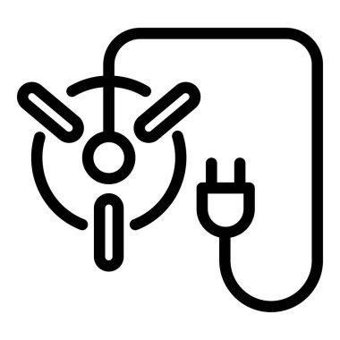 Lamp plug icon, outline style