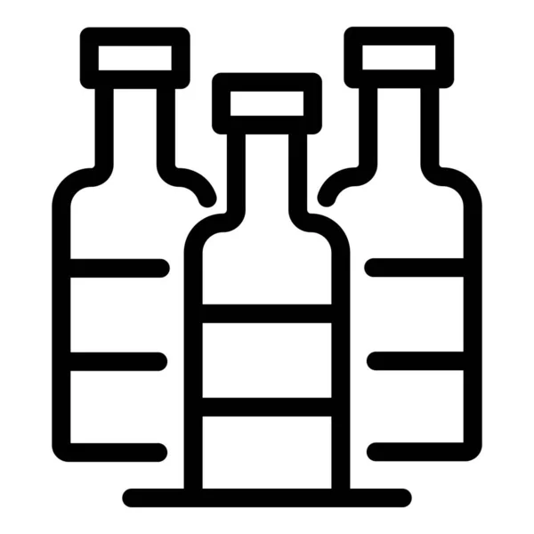 Icône de bouteille médicale, style contour — Image vectorielle
