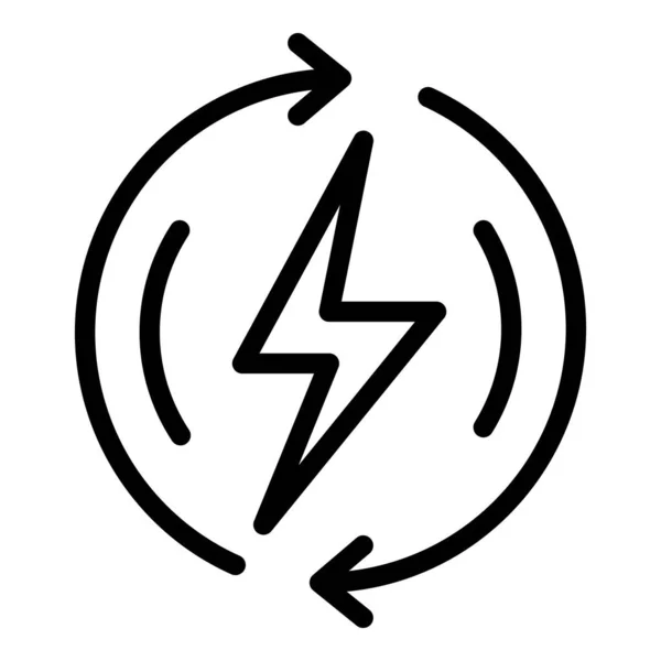 Power energy icoon, outline stijl — Stockvector