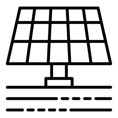 Çiftlik güneş paneli simgesi, özet biçimi