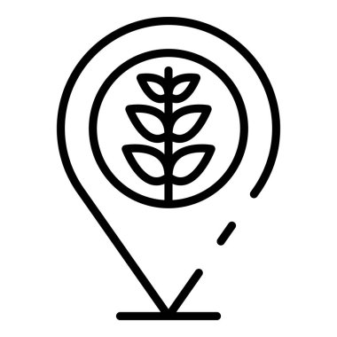 Bitki iğne haritası simgesi, özet biçimi