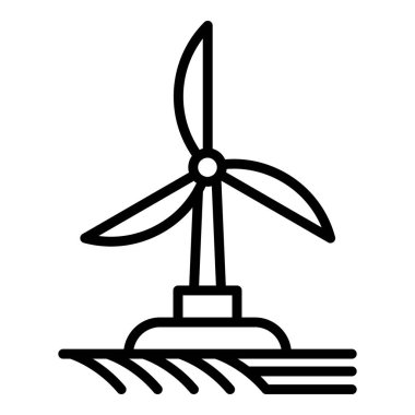 Alan rüzgar türbini simgesi, dış hat biçimi