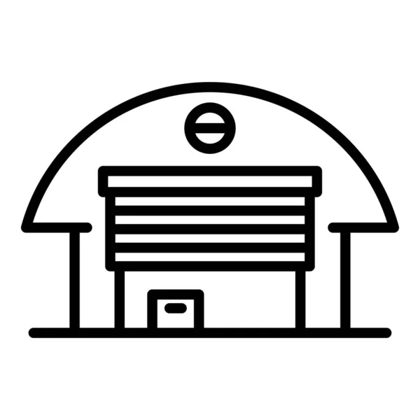 Farm warehouse icon, outline style — Stock Vector