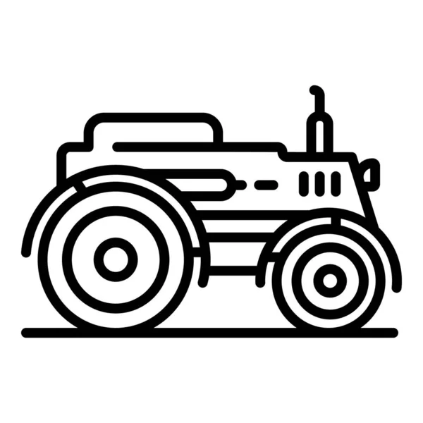 Icône de tracteur moderne intelligente, style contour — Image vectorielle