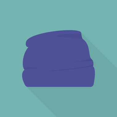 Hippi şapka simgesi, düz stil