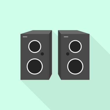 Müzik hoparlör simgesini, düz stil