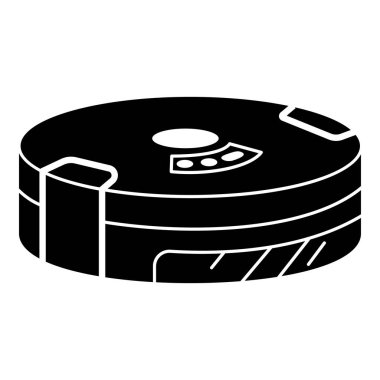 Robot elektrikli süpürge simgesi, basit tarzı