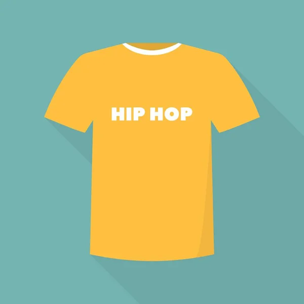 Hip hop tshirt simgesi, düz stil — Stok Vektör