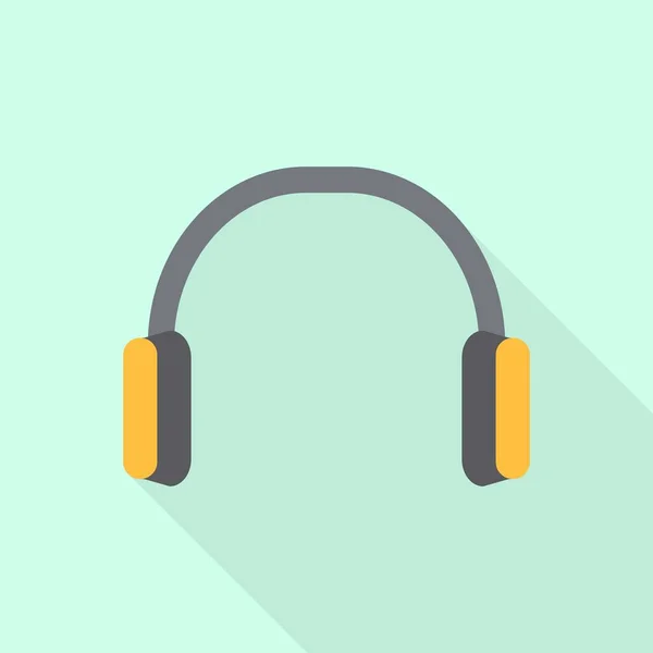 Ακουστικά εικονίδιο, επίπεδη στυλ — Διανυσματικό Αρχείο