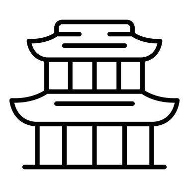Çin sergi binası ikonu, özet tarzı