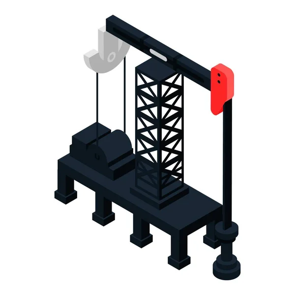 Estrarre icona torre benzina, stile isometrico — Vettoriale Stock