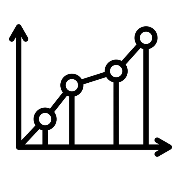 Ikona wykresu startowego, styl konturu — Wektor stockowy