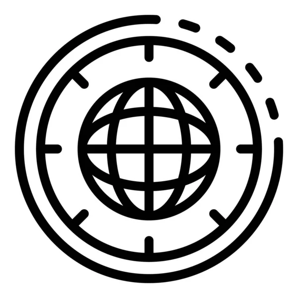 Icono de inicio global, estilo de esquema — Archivo Imágenes Vectoriales