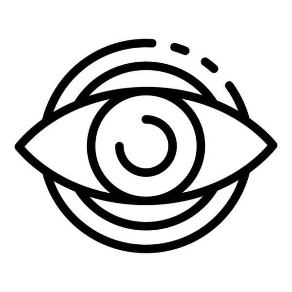 Εικονίδιο εκκίνησης ματιών, στυλ περιγράμματος — Διανυσματικό Αρχείο