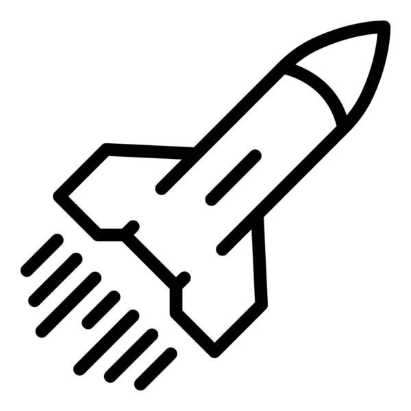 Ícone de foguete voador, estilo esboço —  Vetores de Stock