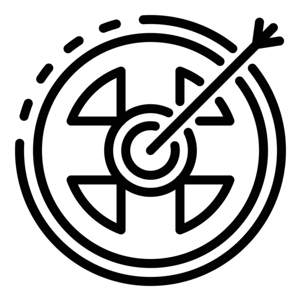 Startup-Ziel-Symbol, Umriss-Stil — Stockvektor