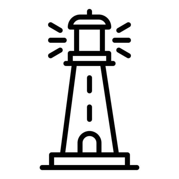 Icône du phare, style contour — Image vectorielle