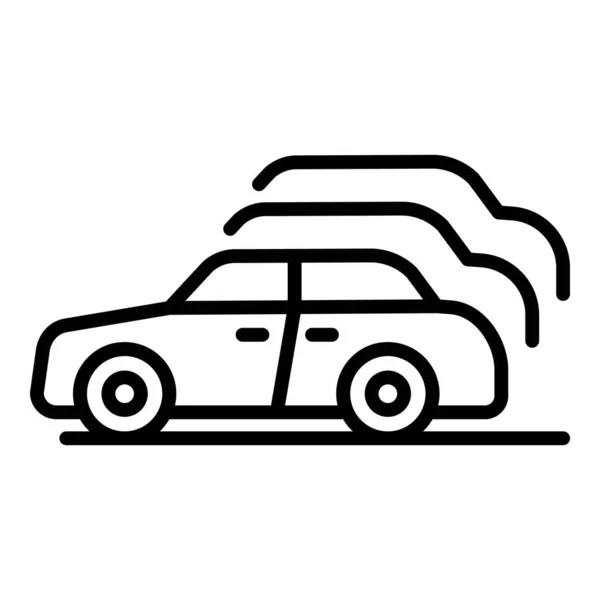 Car exhibition icon, outline style — Stock Vector