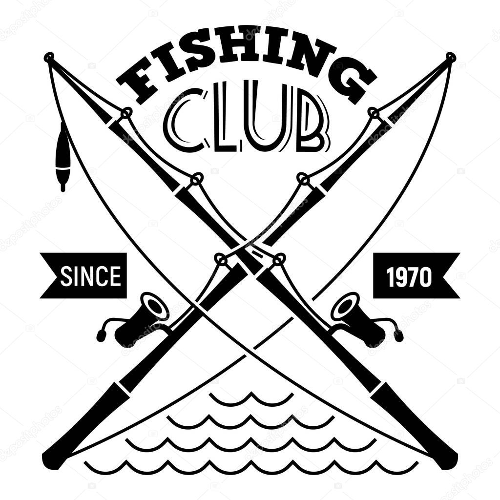 Fishing club logo. Simple illustration of fishing club vector logo for web design isolated on white background