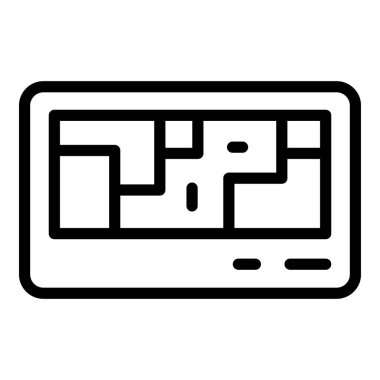 Çevrimiçi tablet kira simgesi, taslak biçimi