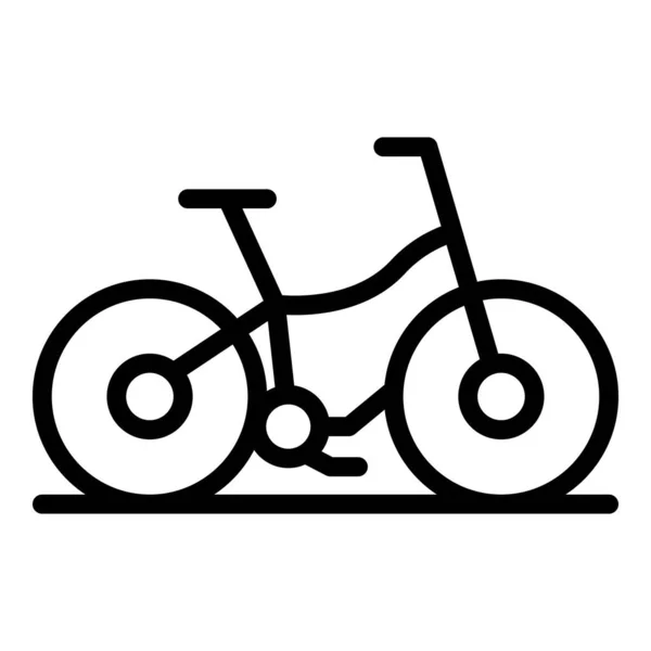 Modern rent bike icon, outline style — Stock Vector