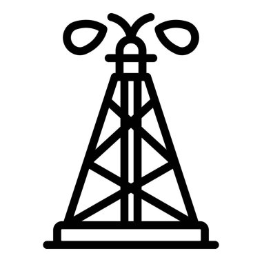 Kule simgesinden yağ fışkırıyor, taslak biçimi