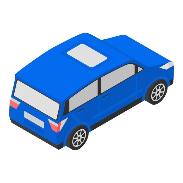 Icône arrière de la voiture, style isométrique — Image vectorielle