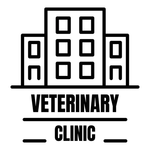 Логотип ветеринарной клиники, стиль набросков — стоковый вектор