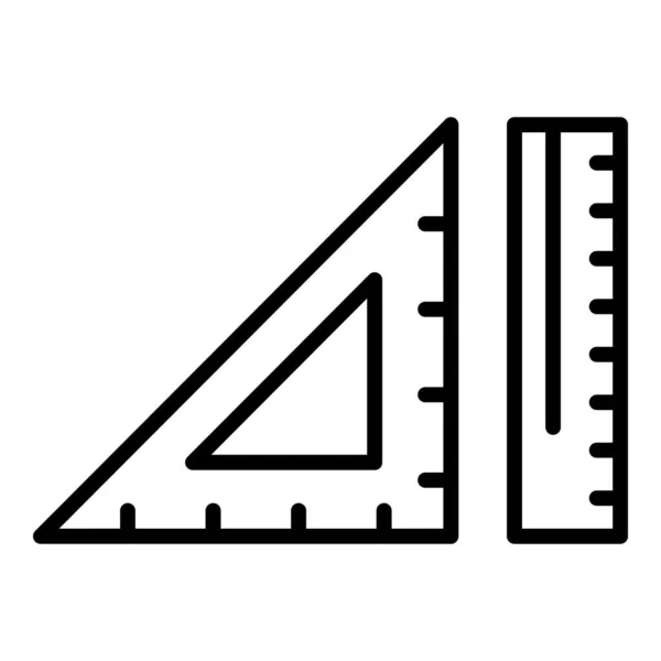 Rulers icon, outline style — ストックベクタ