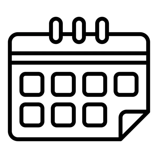 Training calendar icon, outline style — Stock Vector