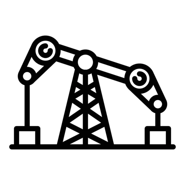 Ikona dvojitého olejového čerpadla, obrys — Stockový vektor
