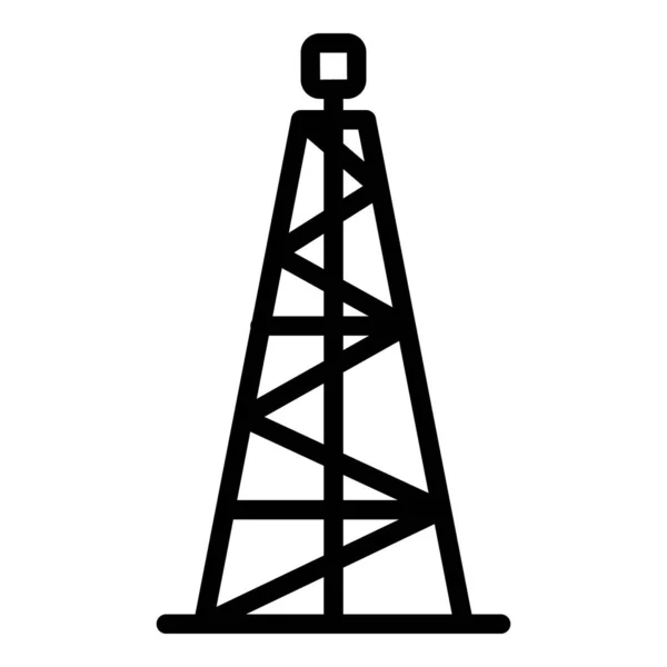Icona torre olio, stile contorno — Vettoriale Stock