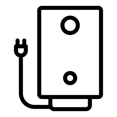 Fiş simgesine sahip elektrik kazanı, taslak biçimi