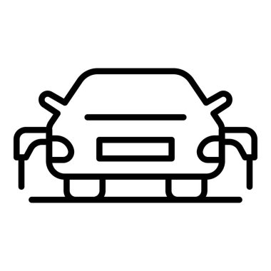 Çift şarjlı elektrikli araba simgesi, taslak biçimi