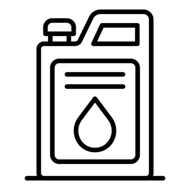 Yakıt teneke kutu simgesi, anahat stili