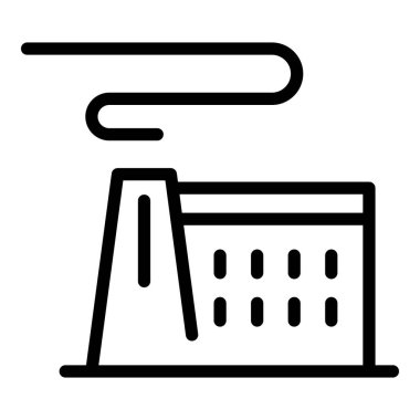 Eko çöp fabrikası simgesi, taslak biçimi