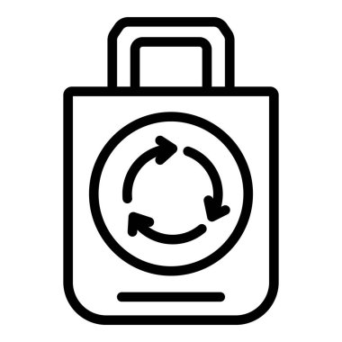 Eko geri dönüşüm çanta simgesi, özet biçimi