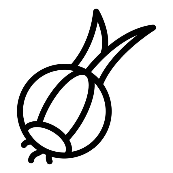 Icono de cebolla, estilo de contorno — Archivo Imágenes Vectoriales